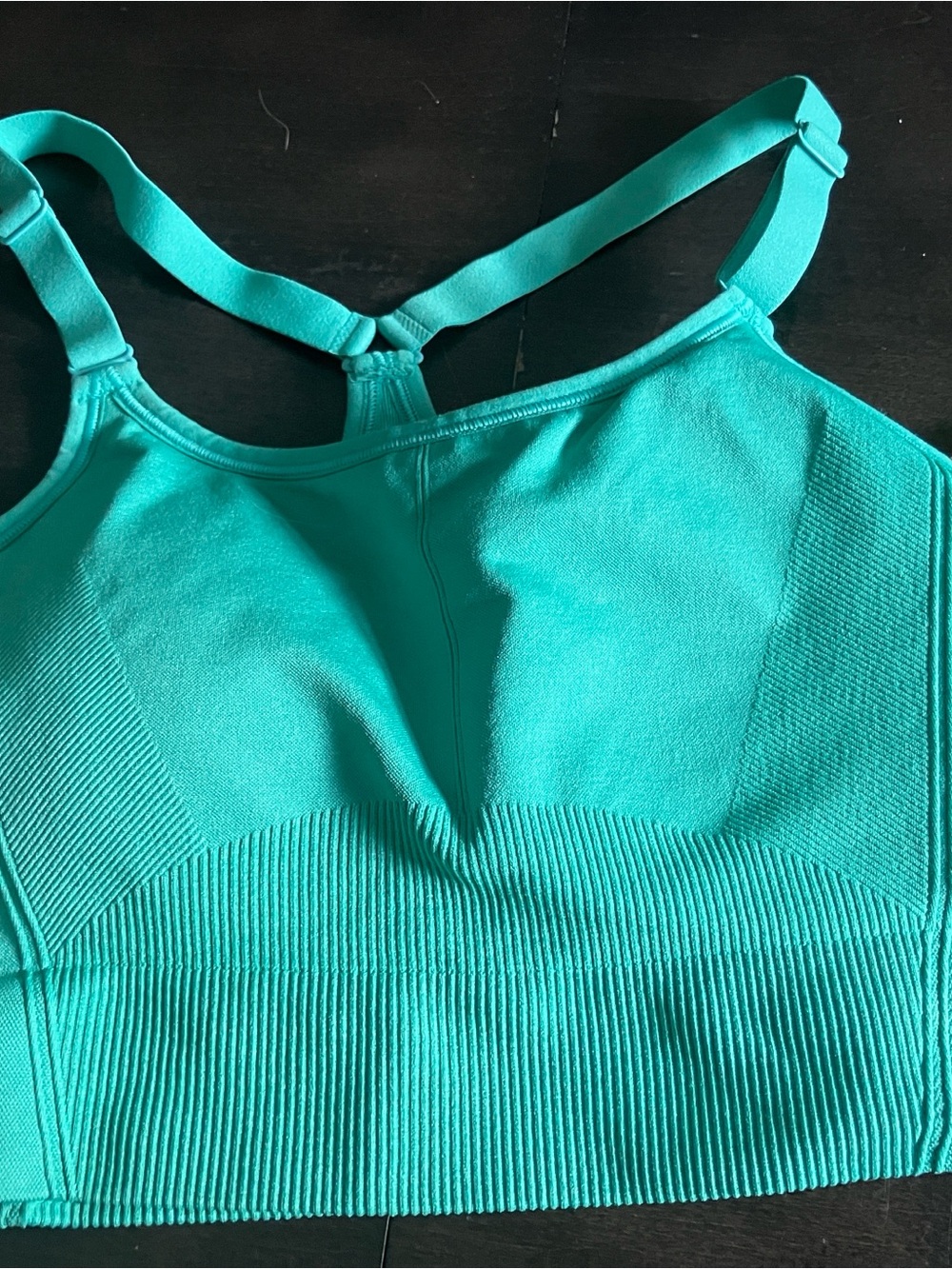 all in motion Teal Seamless Crop Cami